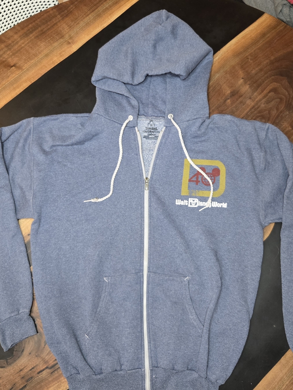 Disney Blue Zip-Up Hoodie Sweatshirt